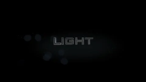 Light 3D title metal text on black alpha channel background Stock Footage 256318708