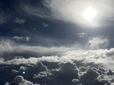 Light Above the Cloud Ocean Stock Photos