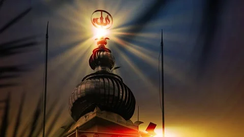 Light above the Mosque Dome 스톡 동영상 265432490