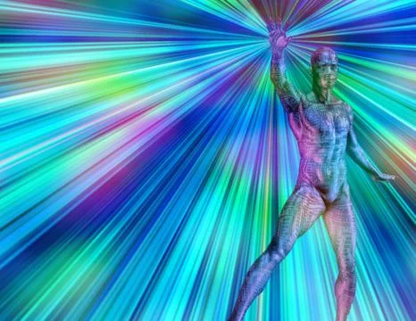 Light abstract with figure Stock Illustration