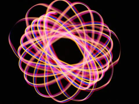 Light abstract forms symmetrical round different colors Fotos Stock