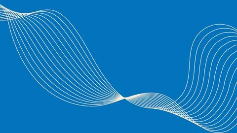 Light Abstract Wave Lines On Blue Background Stock Illustration