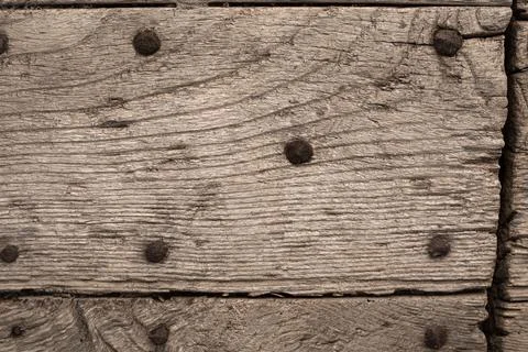 Light aged pine board outdoors. Wooden texture background. Wallpaper for adding Stock Photos