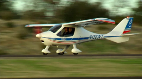 Light Aircraft CT Take Off Stock-Footage 41779678