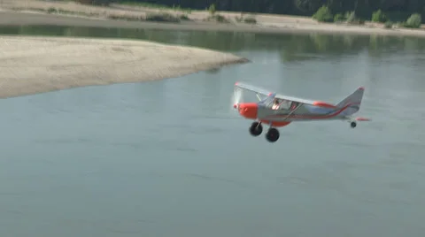 Light aircraft flying Stock Footage 33124409