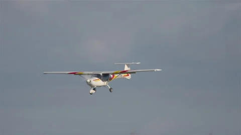 Light Aircraft landing Stock Footage 49760952