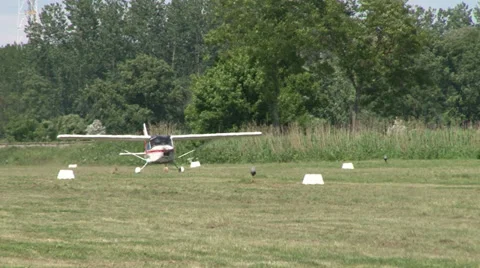 Light aircraft taking off Stock Footage 36773202