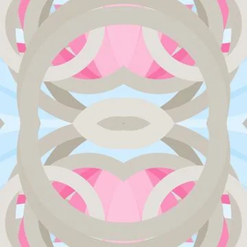 Light airy romance stroke-based interlaced linework pattern with baby blue, mint イラスト素材