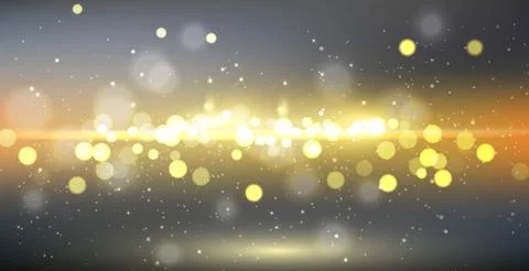 Light and Blurred halation colored on dark backgound Stock-Illustration