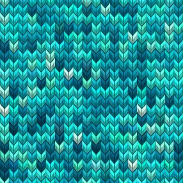 Light and dark blue green knit seamless pattern. EPS 10 vector Stock Illustration