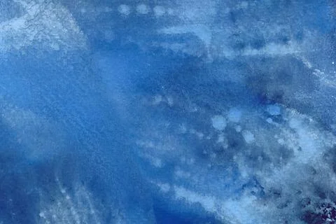 Light and dark blue splash watercolor texture. Stock Illustration