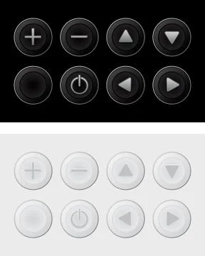 Light and dark buttons Stock Illustration