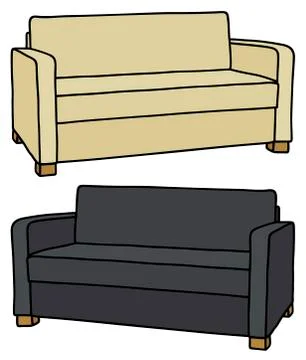 Light and dark couches Illustrazione stock