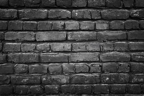 Light and dark gray bricks on the wall decoration for background. Stock Photos