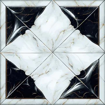 Light and dark marble tile texture, background template - Vector Illustrazione stock