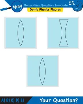 Light and enlightenment, refraction of light, Convex and Concave Lenses Stock Illustration