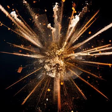 Light and fire sparks explosion effect Stock Illustration