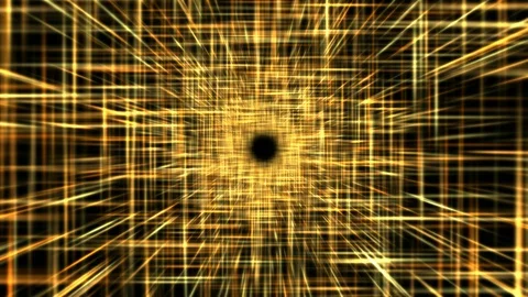 Light and Laser Beam Grid Travel Animation - Loop Yellow Stock Footage 87749002