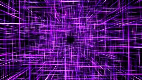 Light and Laser Beam Grid Travel Animation - Loop Purple 库存影片 87753036