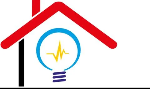 LIGHT AND LIGHTING OF THE HOUSE Illustrazione stock