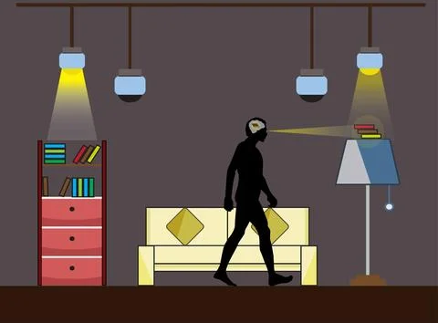 Light and the nature of seeing, Light is the narrow visible band Stock Illustration