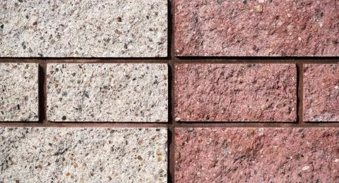 Light and pink bricks wall. Bricks texure. Brick background Stock Photos