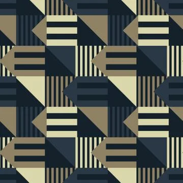 Light and shade geometric seamless pattern Stock Illustration
