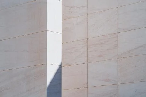 Light and shadow between white walls Stock Photos