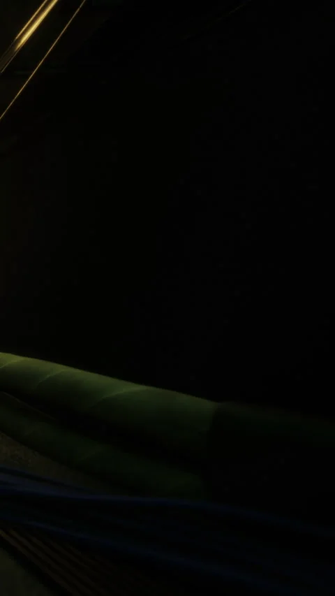 Light and shadow play inside a subway train at night Stock Footage 334167178