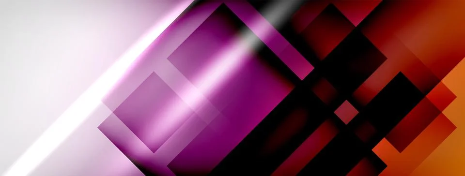 Light and shadow squares and lines abstract background Ilustración de archivo