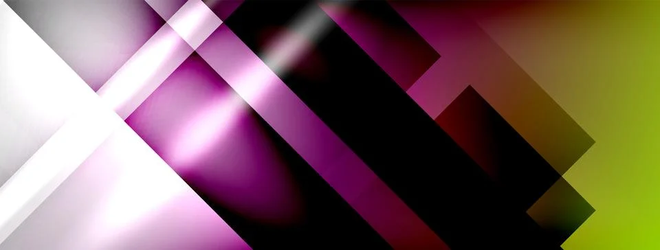 Light and shadow squares and lines abstract background Ilustración de archivo