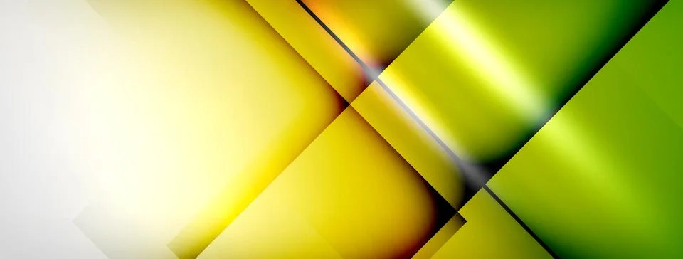 Light and shadow squares and lines abstract background Stock Illustration