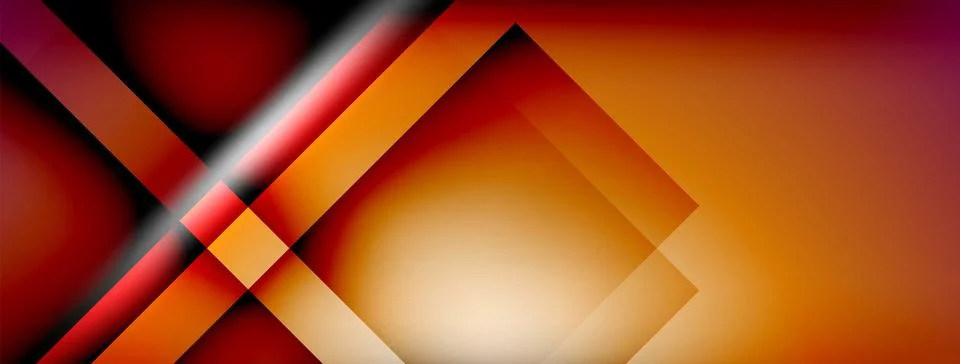 Light and shadow squares and lines abstract background Stock Illustration