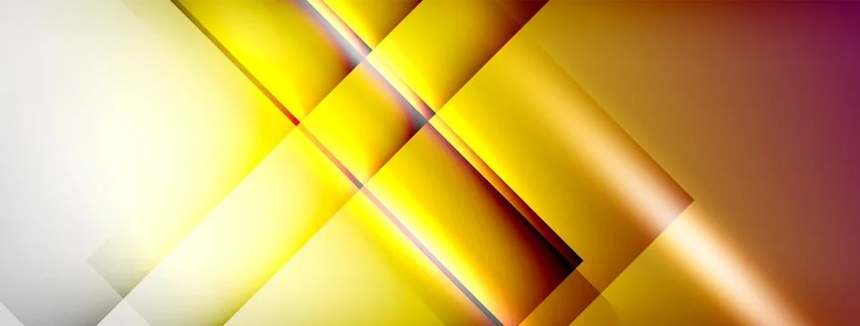 Light and shadow squares and lines abstract background Stock Illustration