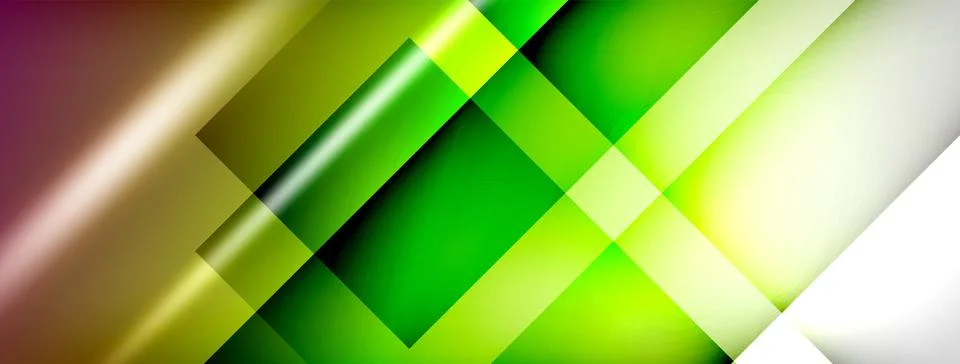 Light and shadow squares and lines abstract background Stock Illustration