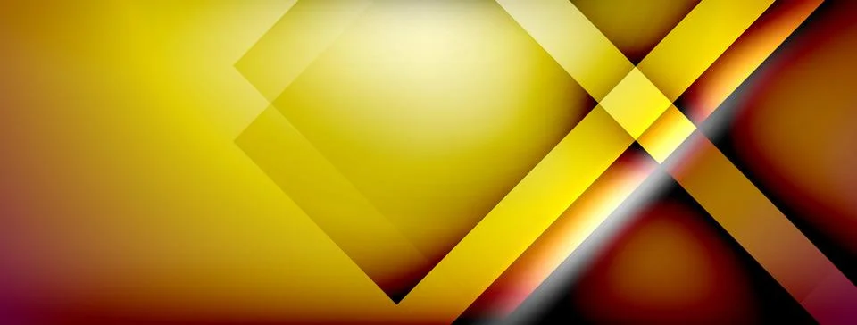 Light and shadow squares and lines abstract background Stock Illustration