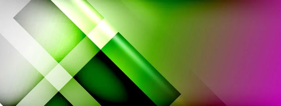 Light and shadow squares and lines abstract background Stock Illustration