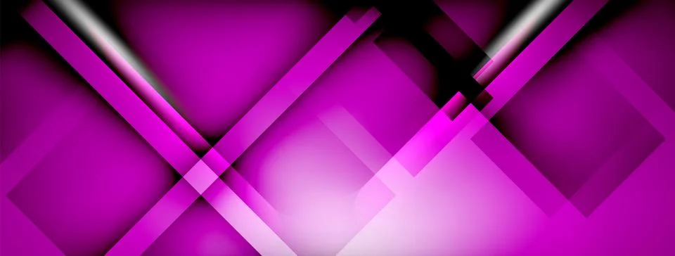 Light and shadow squares and lines abstract background Stock Illustration