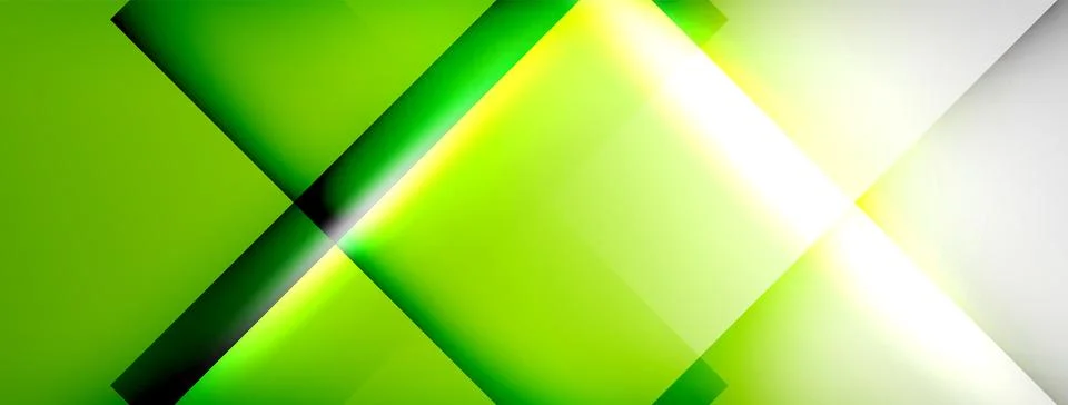 Light and shadow squares and lines abstract background Stock Illustration