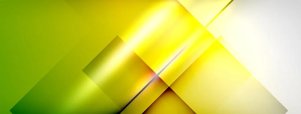 Light and shadow squares and lines abstract background Stock Illustration