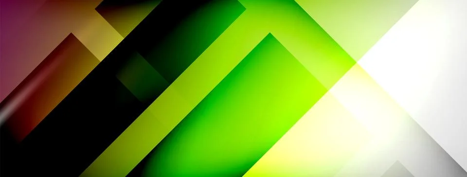Light and shadow squares and lines abstract background Stock Illustration