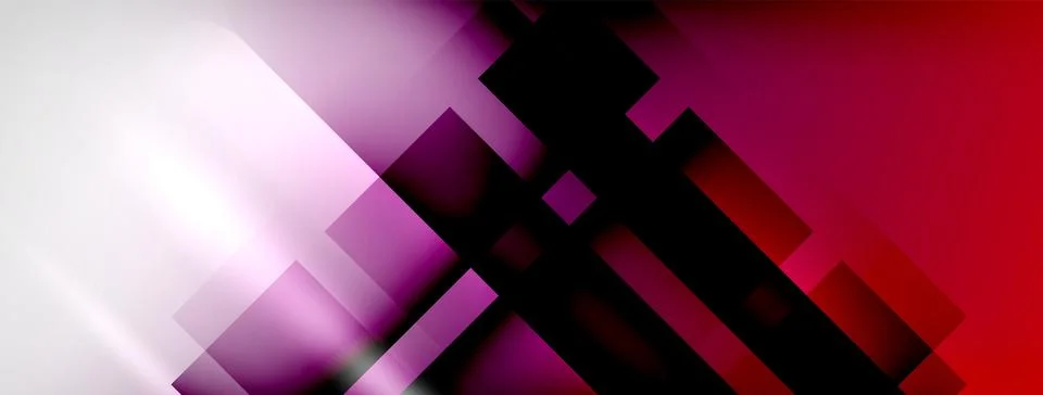 Light and shadow squares and lines abstract background Stock Illustration