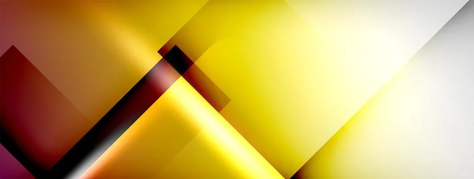 Light and shadow squares and lines abstract background Stock Illustration