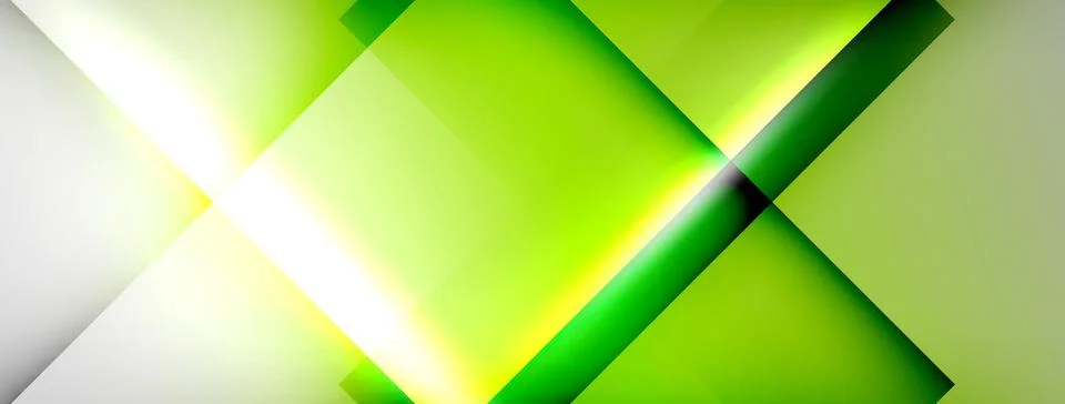 Light and shadow squares and lines abstract background Stock Illustration