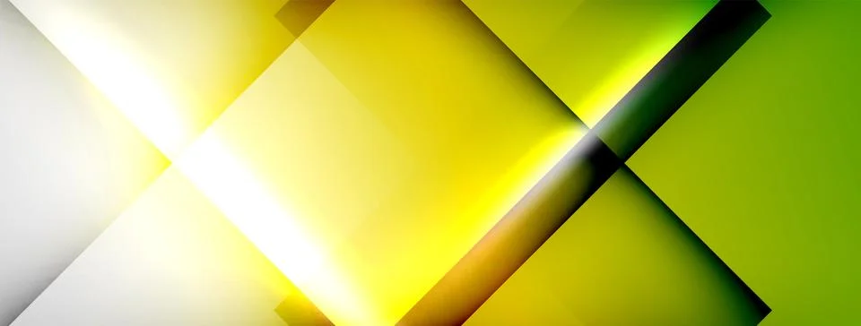 Light and shadow squares and lines abstract background Stock Illustration