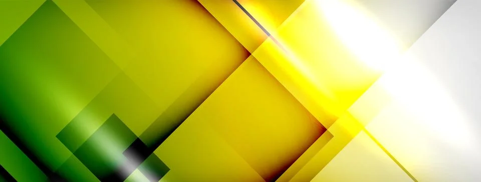 Light and shadow squares and lines abstract background Stock Illustration