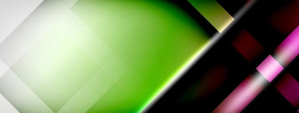 Light and shadow squares and lines abstract background Illustrazione stock