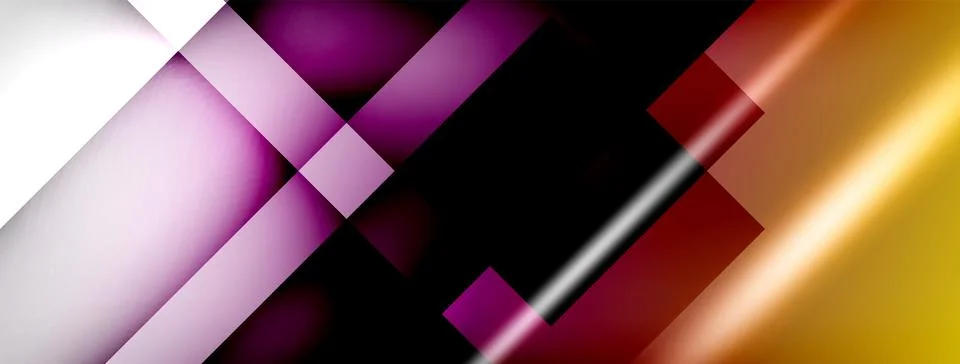 Light and shadow squares and lines abstract background Illustrazione stock