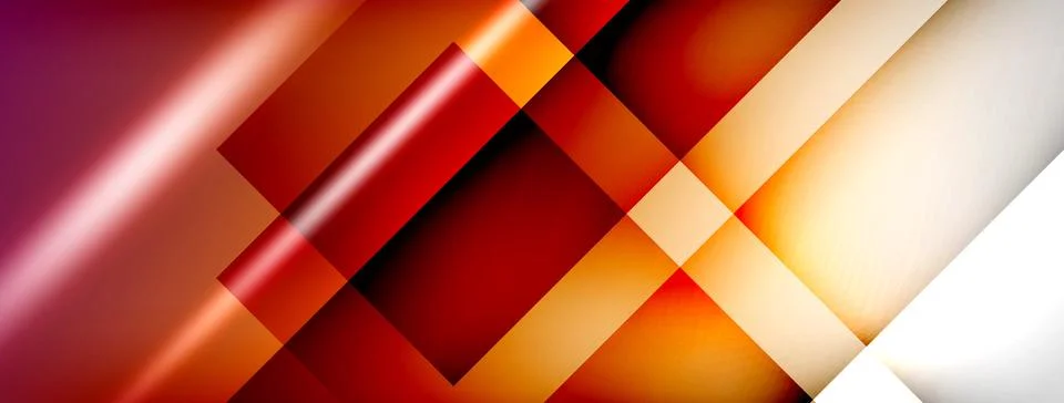 Light and shadow squares and lines abstract background Illustrazione stock
