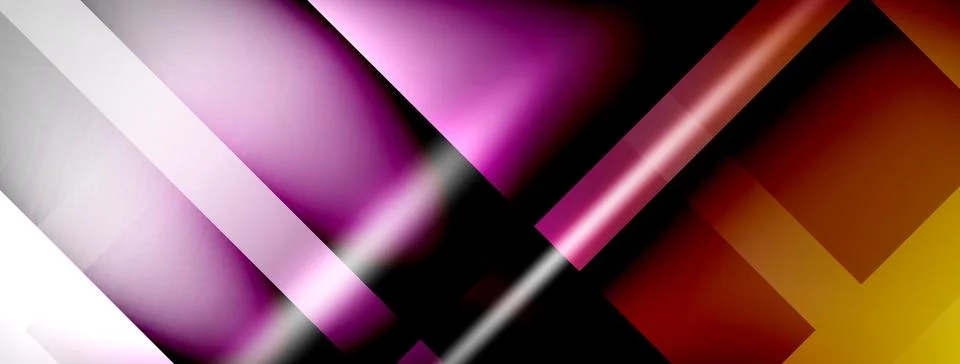 Light and shadow squares and lines abstract background Stock Illustration